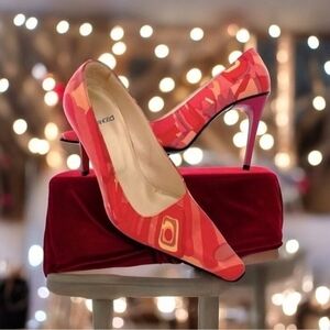 FIORANGELO Italy Genuine Leather Designer Stiletto Heels Women’s Pumps Shoes 5.5